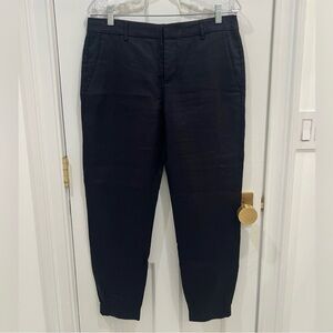 Vince 100% Linen Pants Womens Size 6 Black Jogger Trouser NWOT